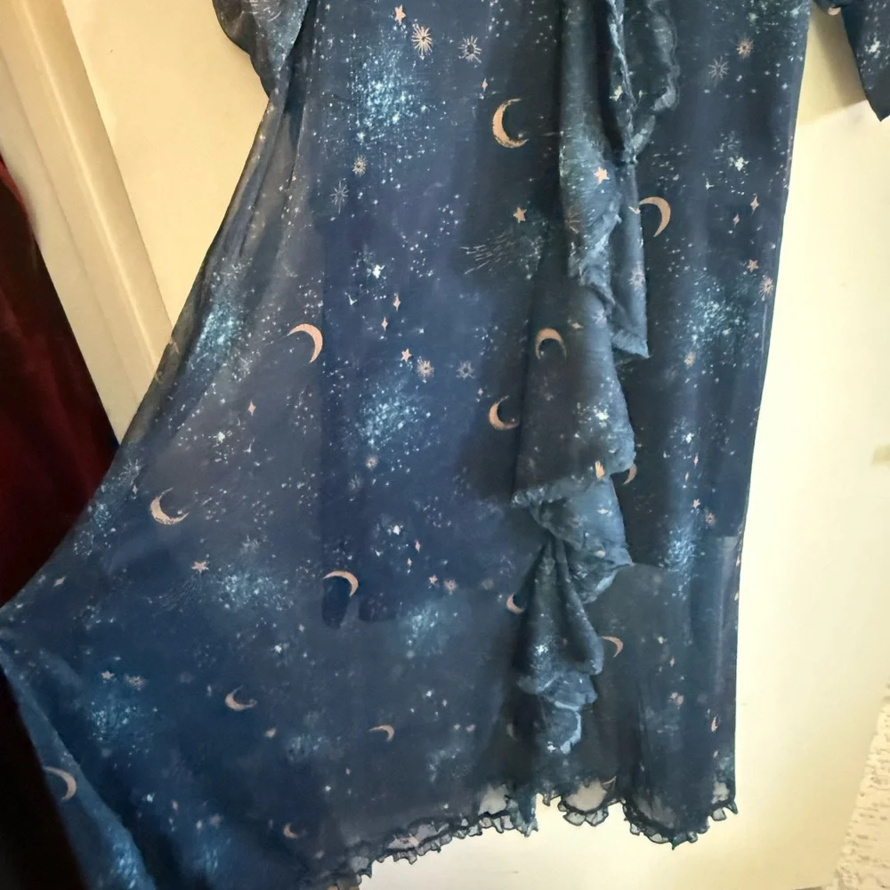 Unique Vintage Cosmic Galaxy maxi dress - size small - Picture 5 of 8